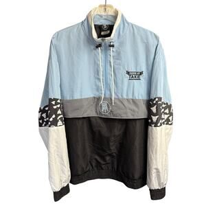 Barstool Sports Pardon My Take UNC Windbreaker Quarter Zip Jacket Mens Size L